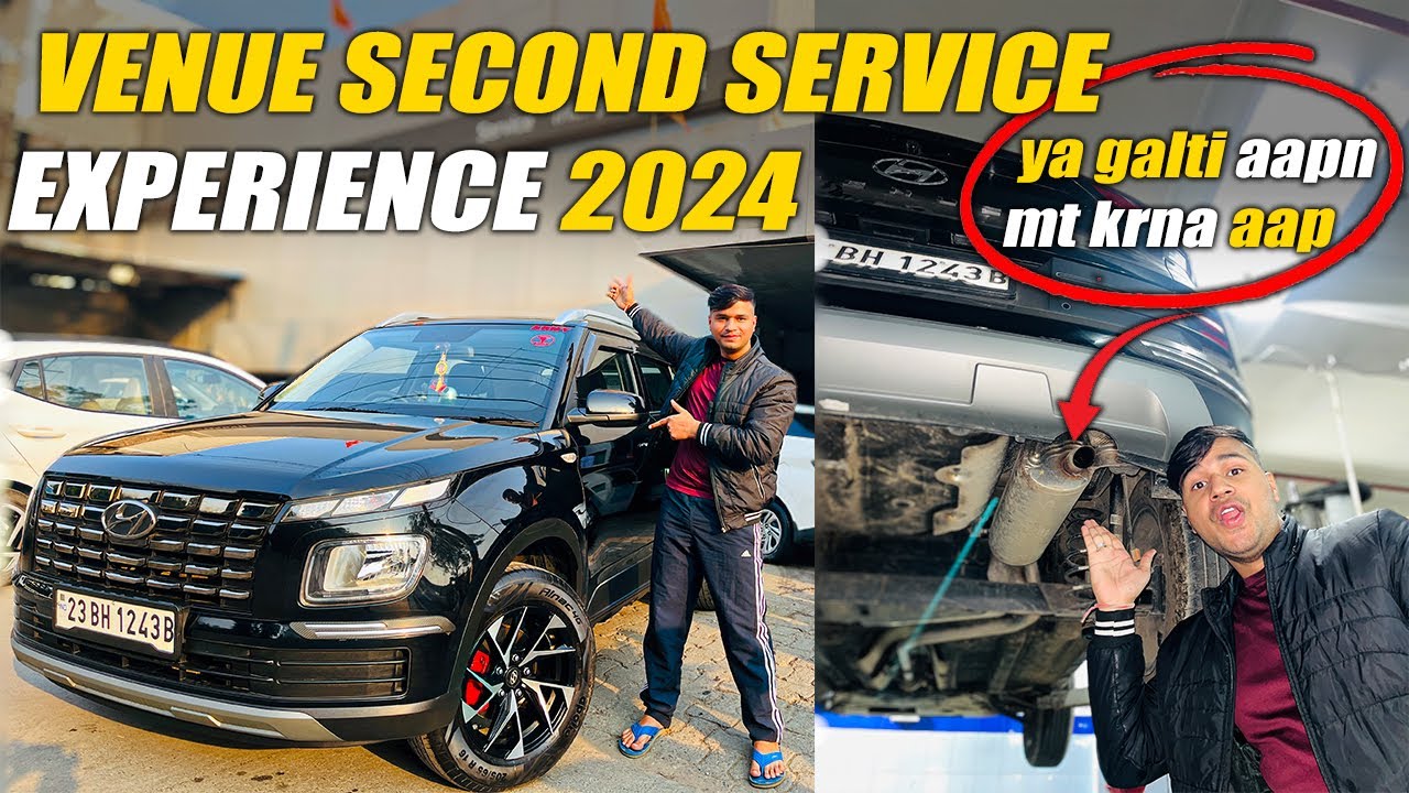 Hyundai VENUE S Black 2024 🫡SECOND SERVICE Experience | Ye Galti AAP Mat krna ​⁠ @Premcarvlogs