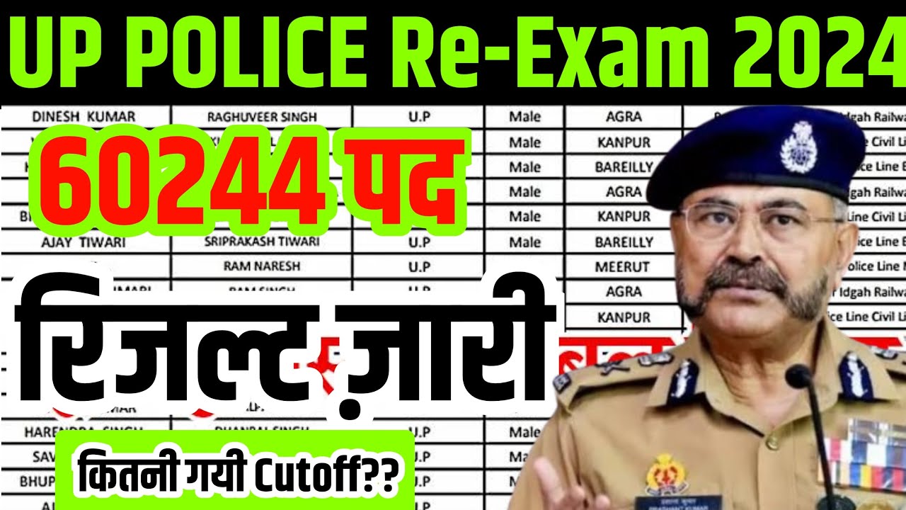 UP POLICE RE EXAM RESULT 2024 | UP CONSTABLE RE EXAM RESULT 2024 | UPP RE EXAM RESULT 2024