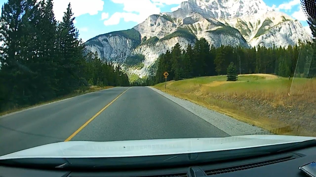 Dashcam Drive - Banff to Lake Minnewanka and Two Jack Lake - Dash Cam Tours - Scenic Drive