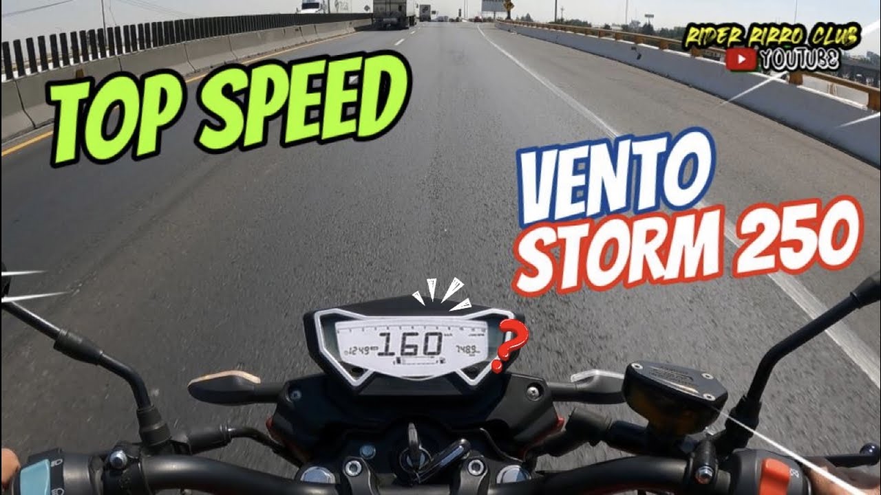 TOP SPEED (VELOCIDAD MÁXIMA) VENTO STORM 250😱CONVIENE PARA SUBIR DE CILINDRAJE?😱🤩RIDER RIRRO CLUB🤩