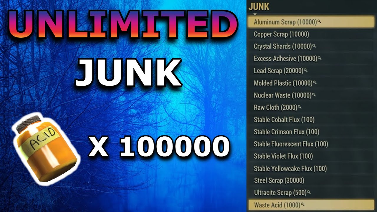 Unlimited Junk Glitch - Fallout 76