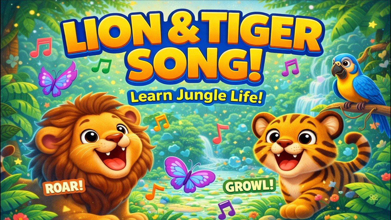 Lion vs Tiger? 🦁🐯 Fun Animal Learning Song for Kids | Lion & Tiger Lifestyle | The Blend Channel
