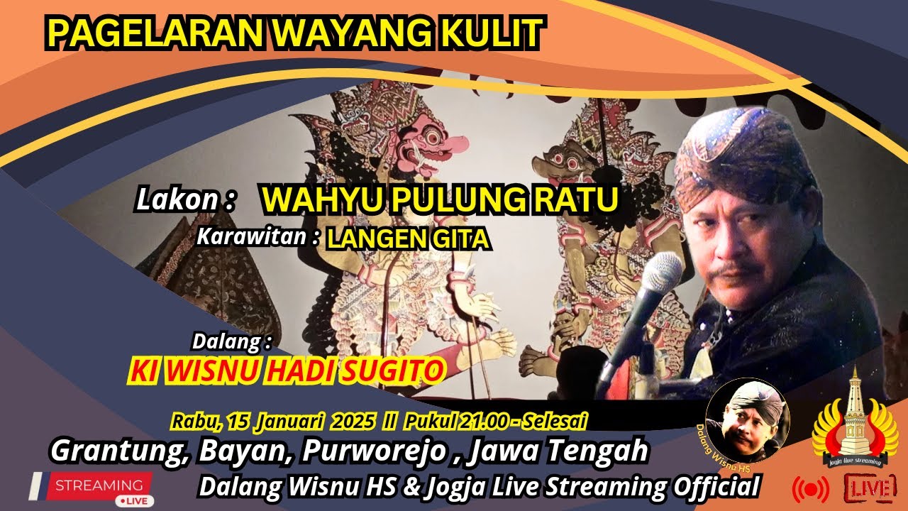 🔴[LIVE] KI WISNU HADI SUGITO // LAKON :  WAHYU PULUNG RATU // GRANTUNG BAYAN PURWOREJO