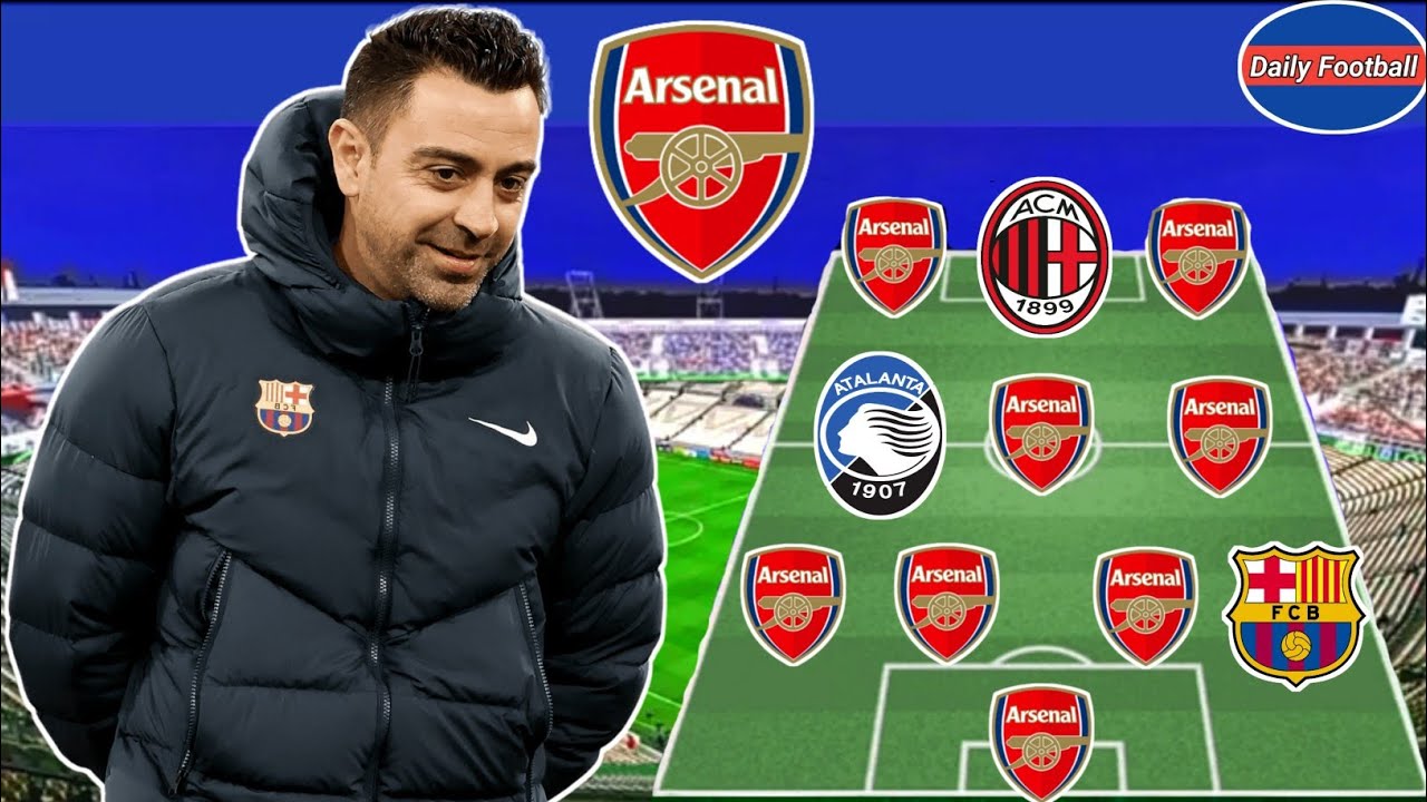 Xavi Hernandez Dream Lineup For Arsenal 😍 Arsenal Next Season XI Under Xavi 🔥