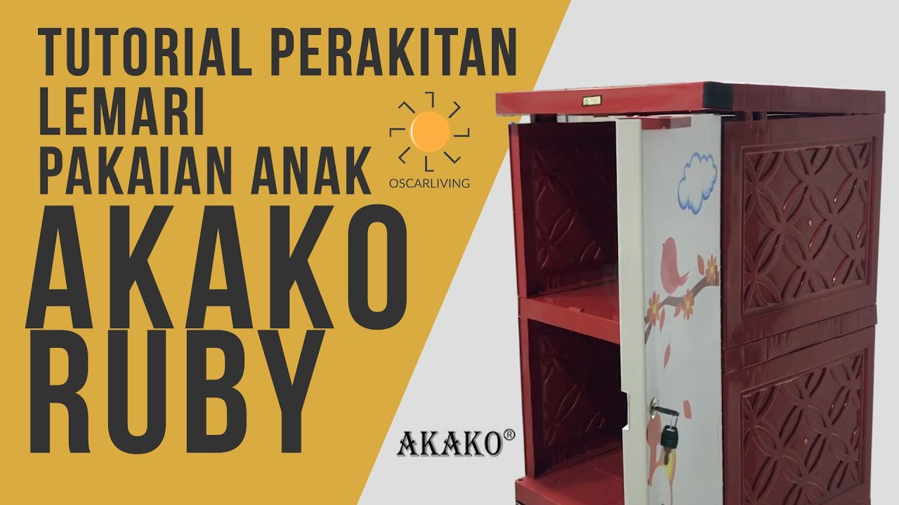 AKAKO LA2P PERAKITAN LEMARI ANAK MOTIF LUCU | OSCAR LIVING
