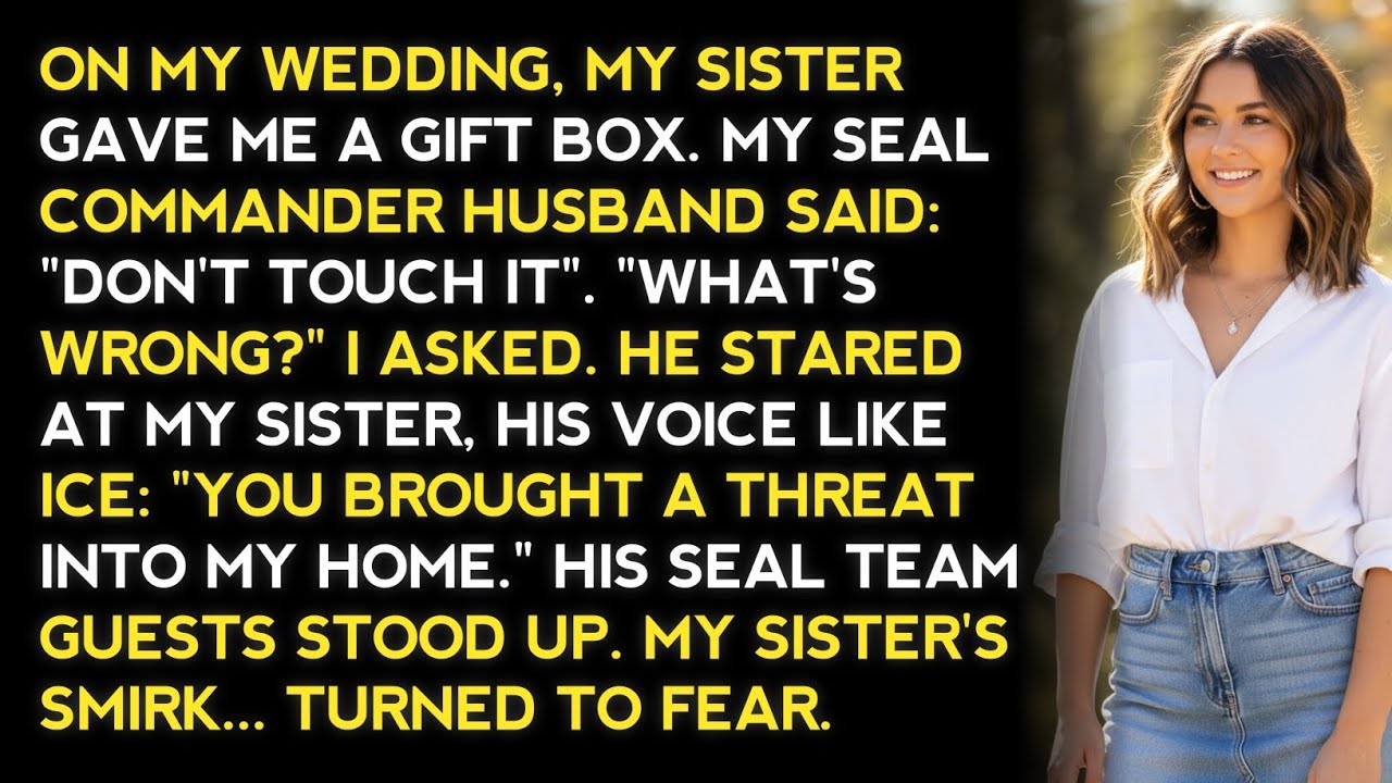 ON MY WEDDING, MY SISTER GAVE ME A GIFT BOX. MY SEAL COMMANDER HUSBAND SAID: 