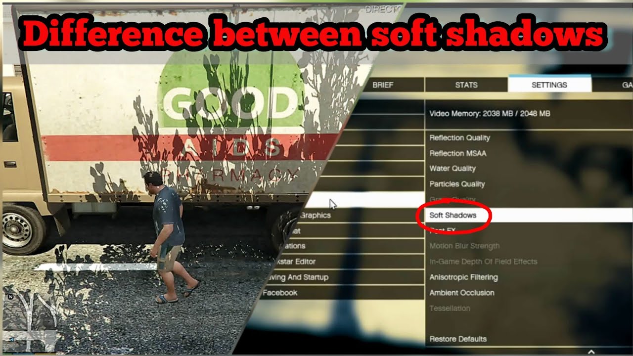 Difference Between Soft Shadows| GTA V