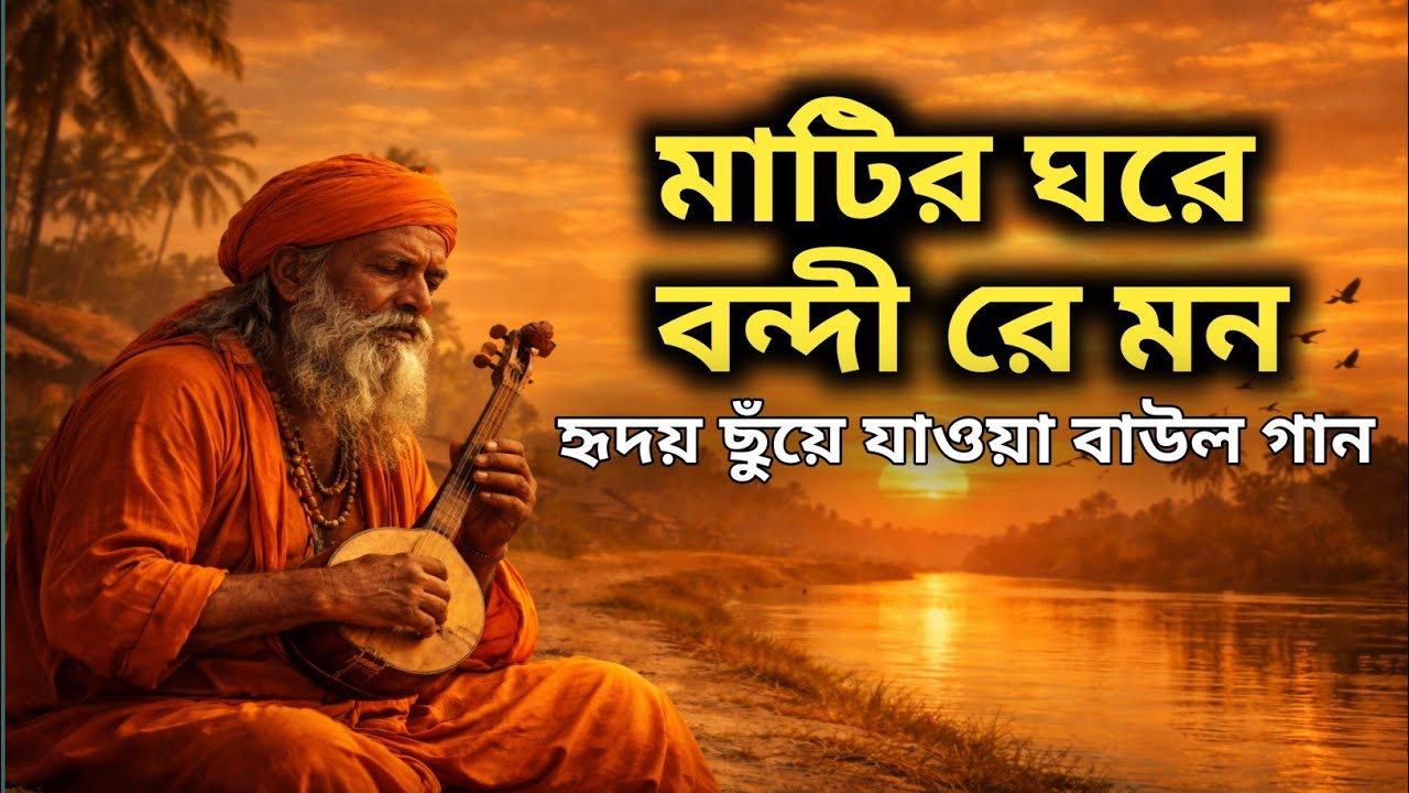 মাটির ঘরে বন্দী রে মন 😢 | এই গান শুনলে চোখে পানি আসবেই!Bangla Baul Spiritual Song