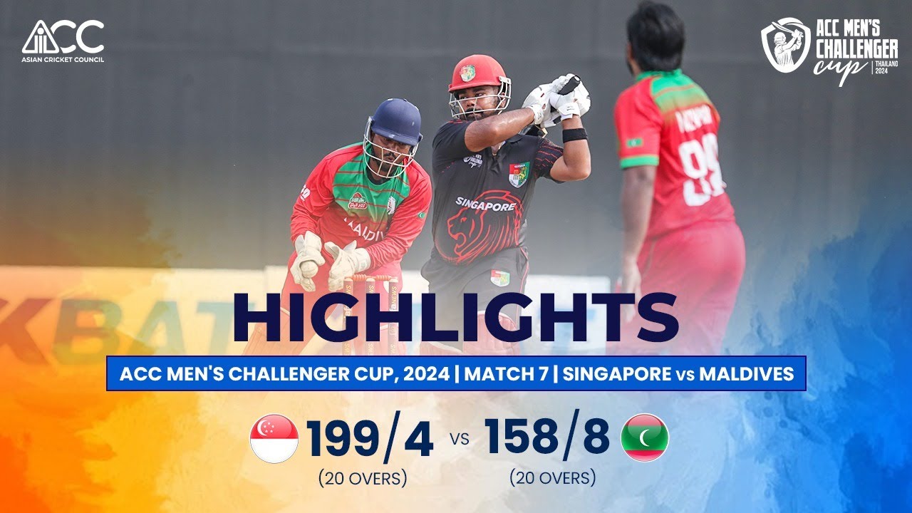 ACC Men's Challenger Cup | Highlights | Singapore vs Maldives | Match-7
