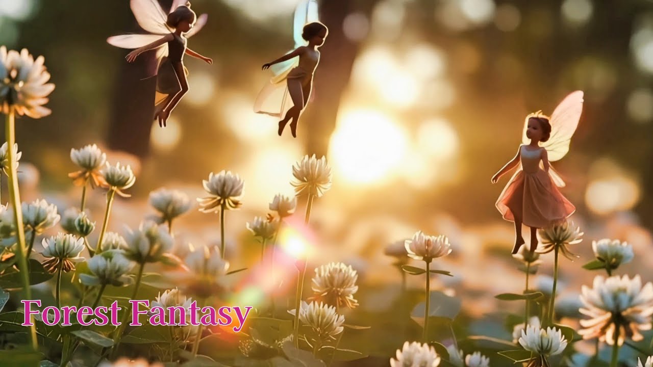 Clover Meadow at Day’s End | Forest Fairies in Gentle Light