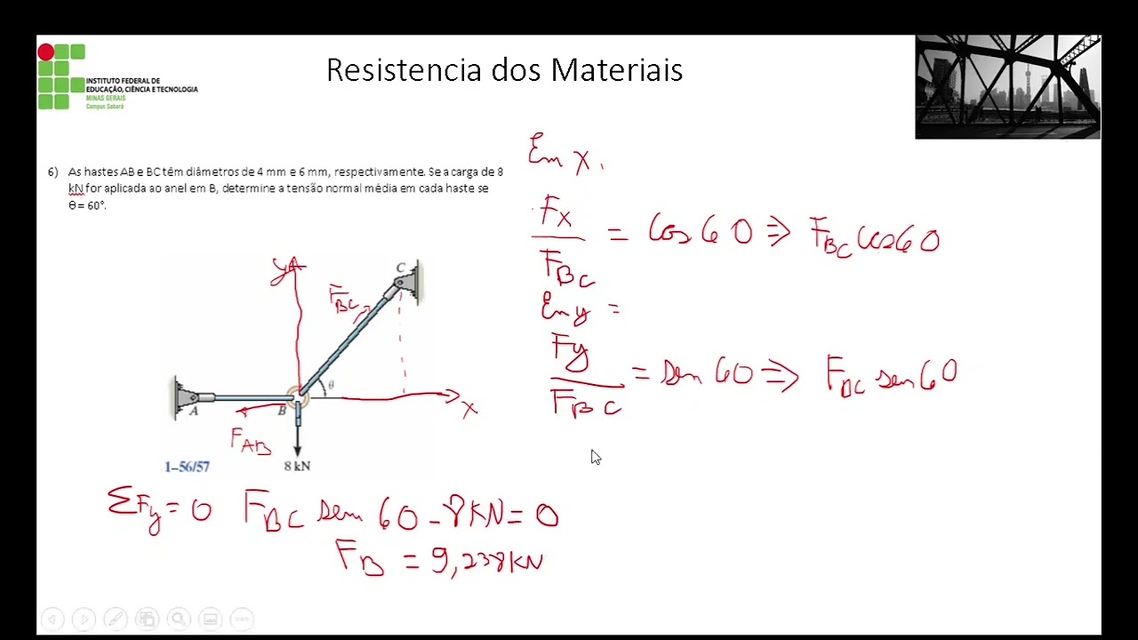 Exercício 6 de Resistência dos Materiais