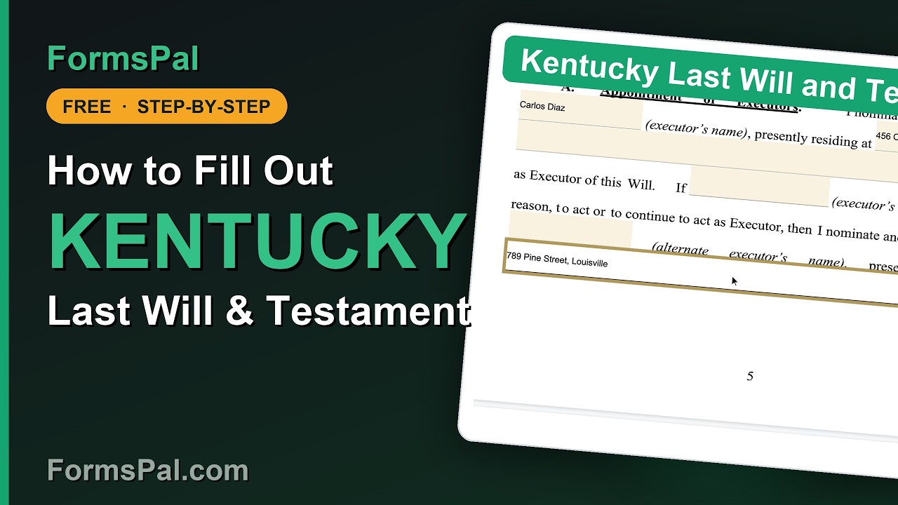 How to Fill Out a Kentucky Last Will and Testament (Step by Step, Free Template)