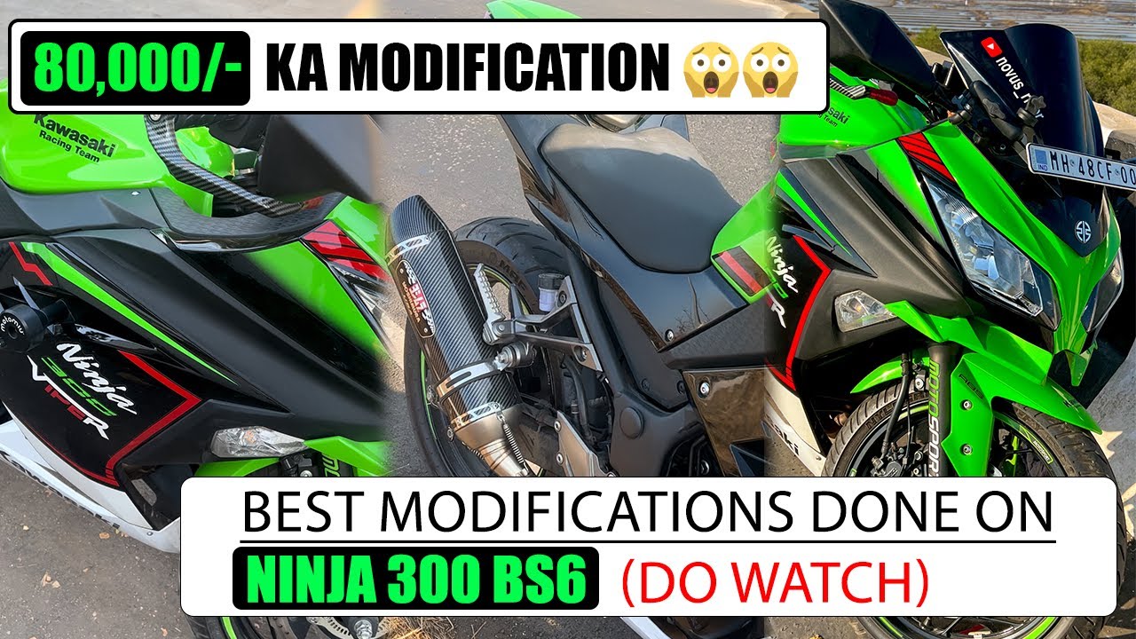 BEST MODIFICATIONS done on 2023 Ninja 300 BS6 | Kawasaki Ninja 300 Modified