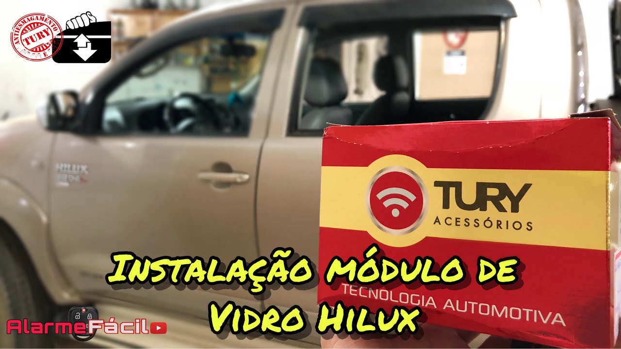Antiesmagamento, subida e descida de vidro na Hilux . Assista a instalação do módulo da Tury .