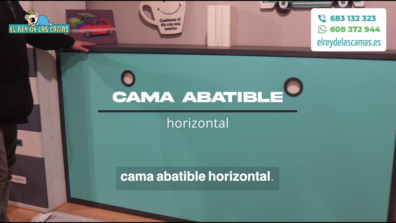 Cama Abatible Horizontal 037. &iquest;C&oacute;mo funciona?. Explicamos como abrir y cerrar, medidas y colores