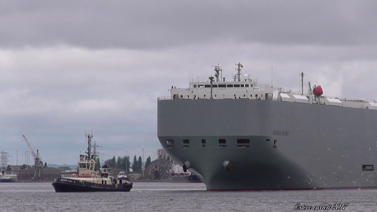 Vehicles Carrier 'Eurasian Highway' final load & departure -Baltimore (USA) 24/6/17
