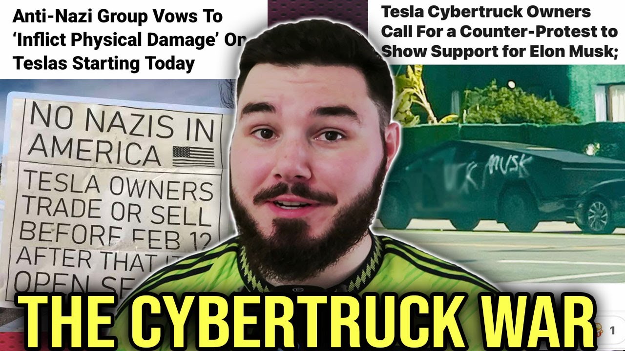 Cybertruck Owners are MAD People keep Protesting them (because of Elon Musk's Fascism)