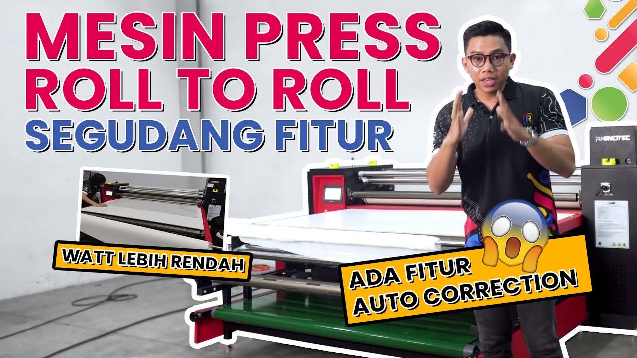 MESIN PRESS ROLL TO ROLL DENGAN FITUR AUTO CORRECTION | RHINOTEC RTR 1720AC