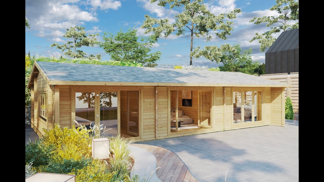 Log Cabin with Two Bedrooms Holiday S2 / 70 mm / 12 x 6 m / 70m2