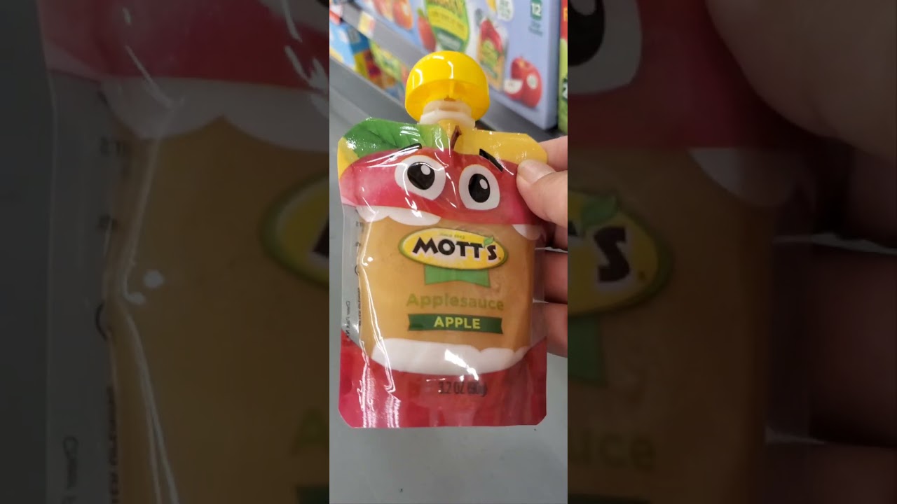 NEW Mott's Clear Applesauce Apple Pouches!! #amazing #food #satisfying #shorts #yearofyou #asmr