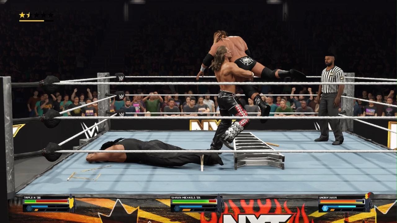 WWE 2K25 - Shawn Michaels vs Undertaker vs Triple H | Elimination Triple Threat Match | PlayStation5