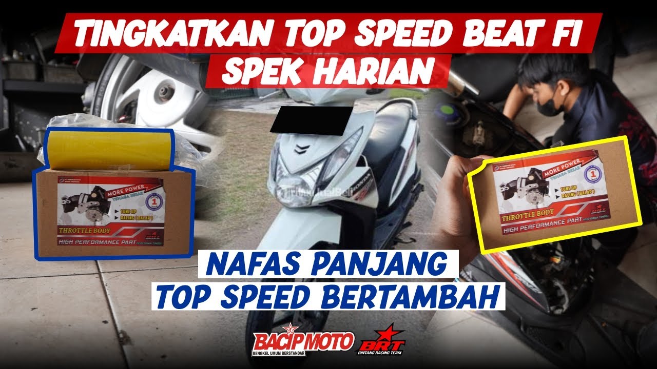 NAIKAN TOP SPEED BEAT FI DENGAN TB BRT 28MM | GANTI TB BRT BEAT FI