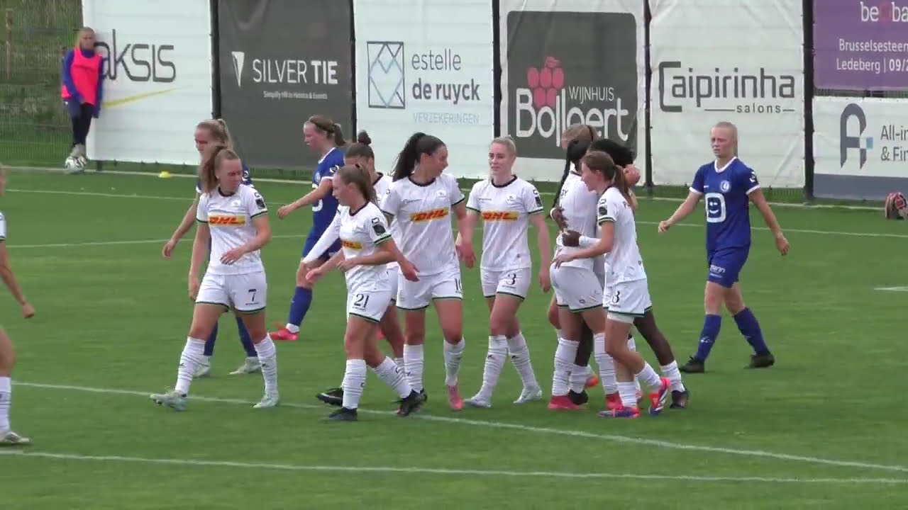 Third goal Kadhiya De Ceuster in KAA Gent Ladies - OH Leuven Women on 21.09.2025