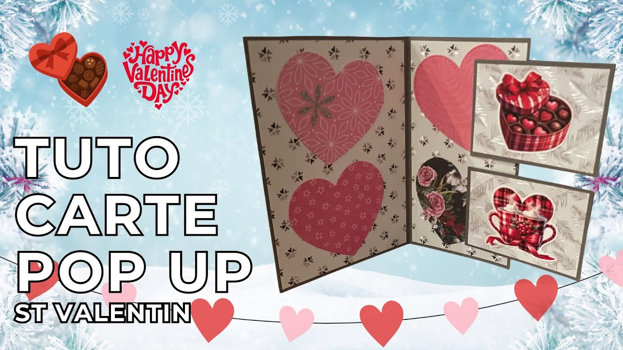Tutoriel carte pop up Saint Valentin❤️ ou toute occasion ! Super facile