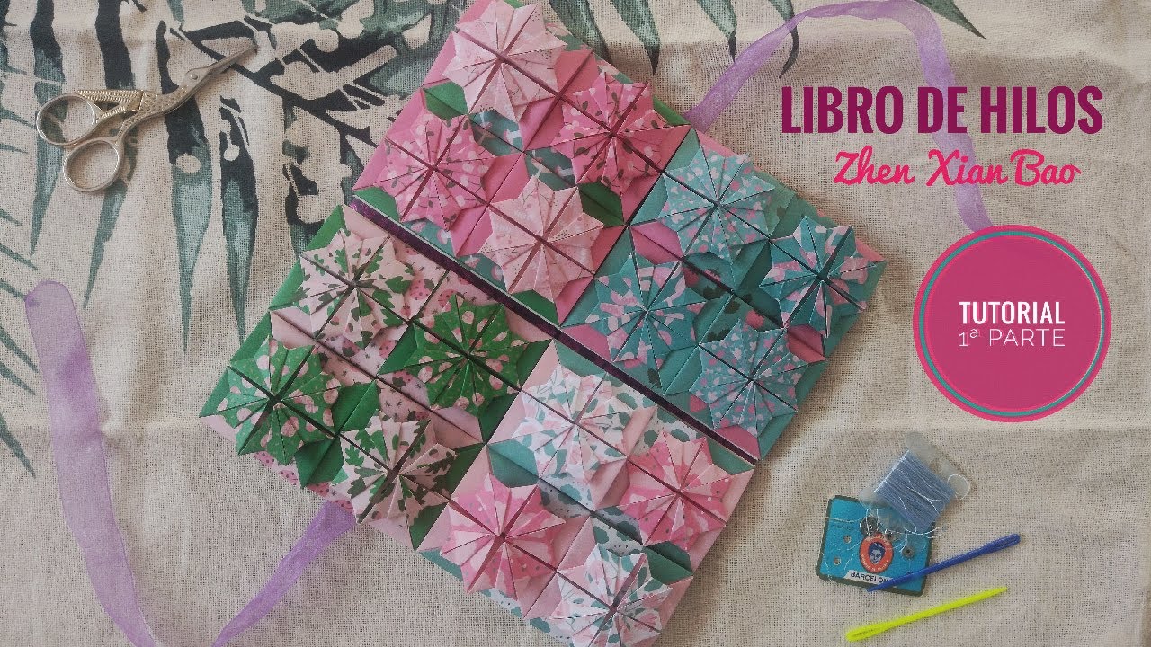 Cómo hacer el Libro de hilos chino.📖 Zhen Xian Bao .  Tutorial 1ª Parte Origami.