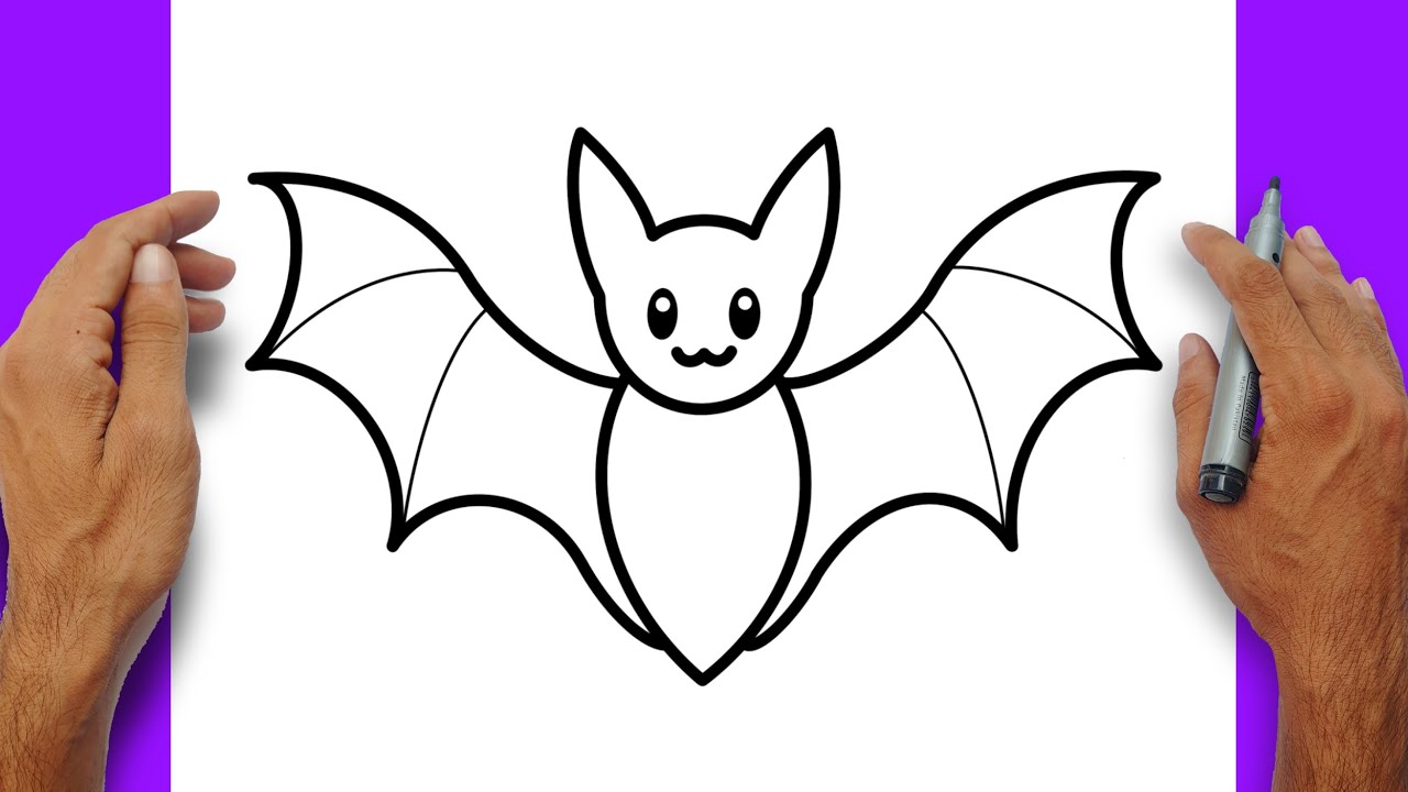 🦇 Como Desenhar um Morcego Passo a Passo 🌙✨ | Desenho de Halloween F&aacute;cil para Iniciantes