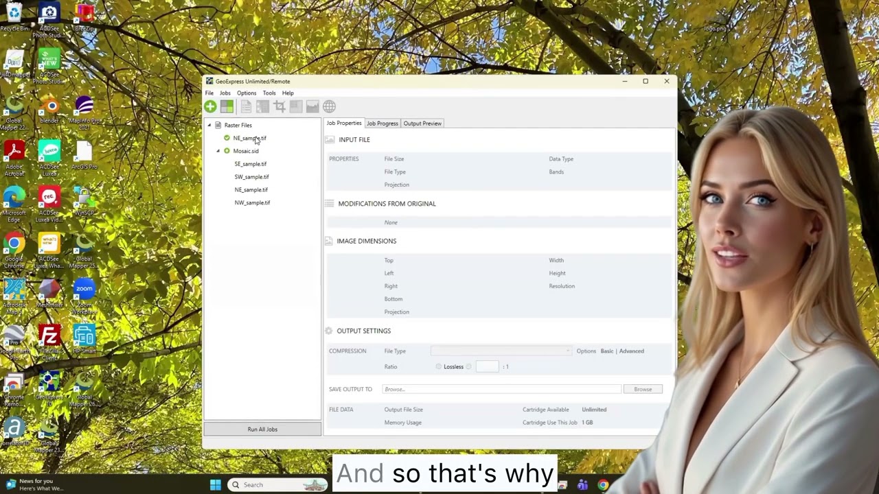 Video 8- Compressing Satellite, Aerial, and Drone Imagery to MrSID with LizardTech GeoExpress