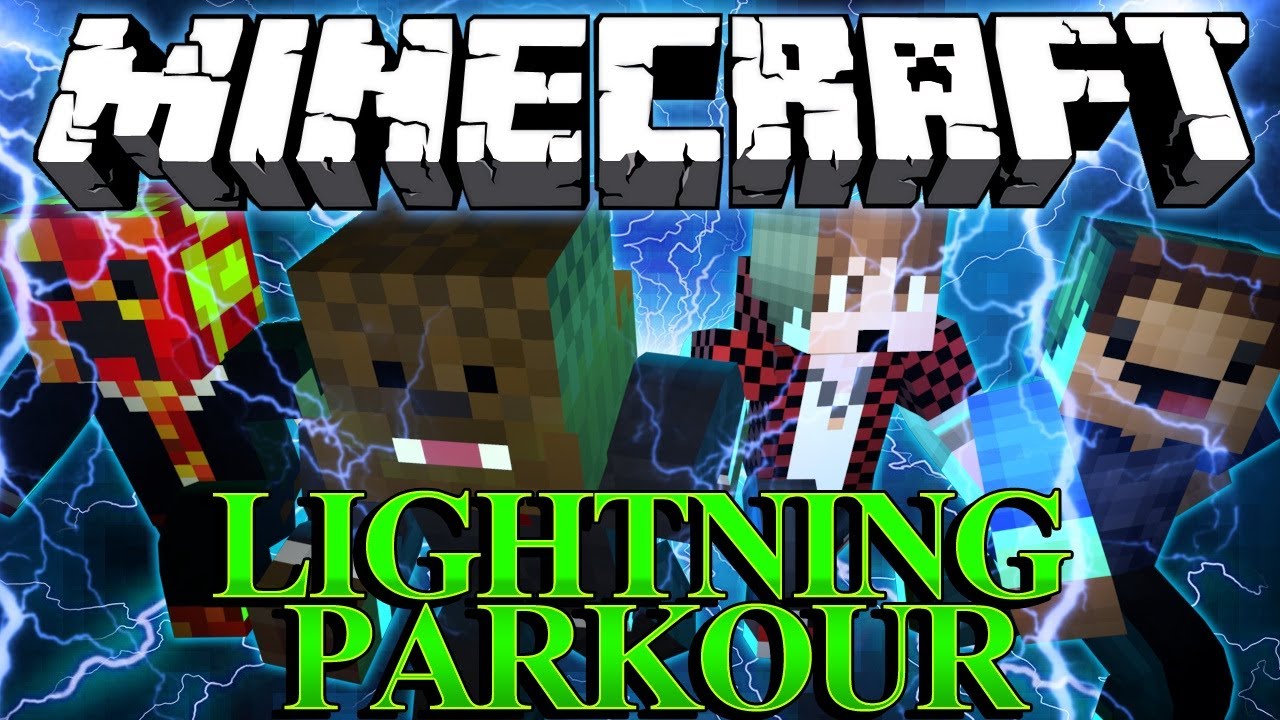 RUN AS FAST AS LIGHTNING in Minecraft (Flash Parkour Map) w/ BajanCanadian, Woofless and TBNRFRAGS