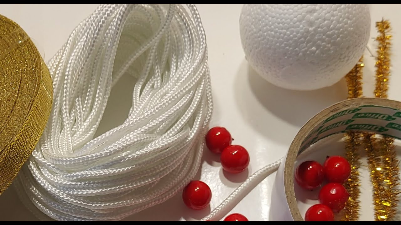 2 ИДЕИ поделок ИЗ ШНУРА БЕЛЬЕВОГО КАНАТА своими руками diy  подарки поделки на НОВЫЙ ГОД.декор DIY