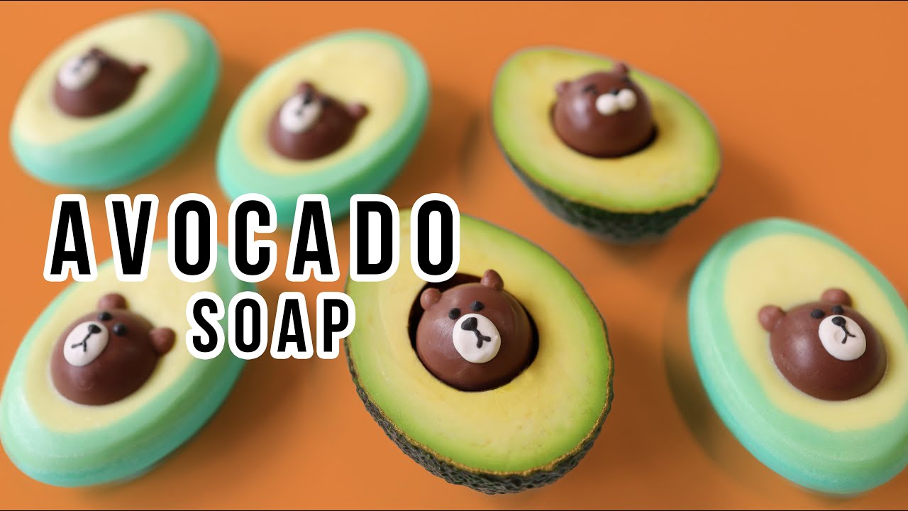 Making Avocado soap 🥑 아보카도비누만들기(브라운 만들기)🐻