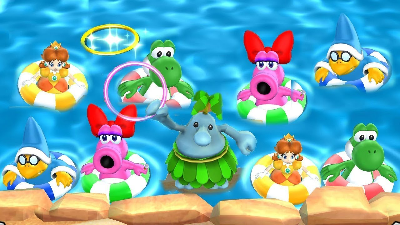 Mario Party 9 Step It Up - Kamek vs Yoshi vs Birdo vs Daisy Master Difficulty| Cartoons Mee