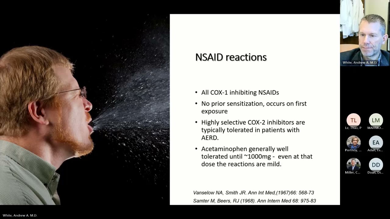 aspirin-induced respiratory disorders AKA AERD (White)