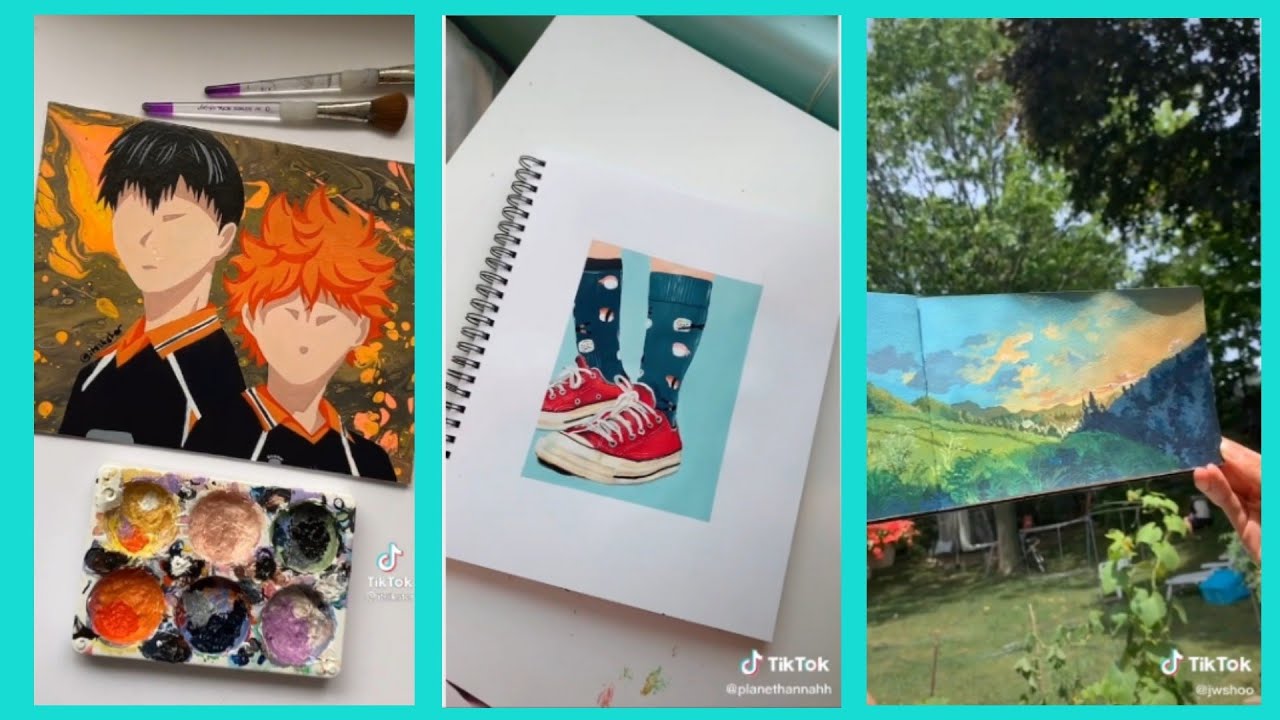 acrylic paint 🎨|tik tok pinting