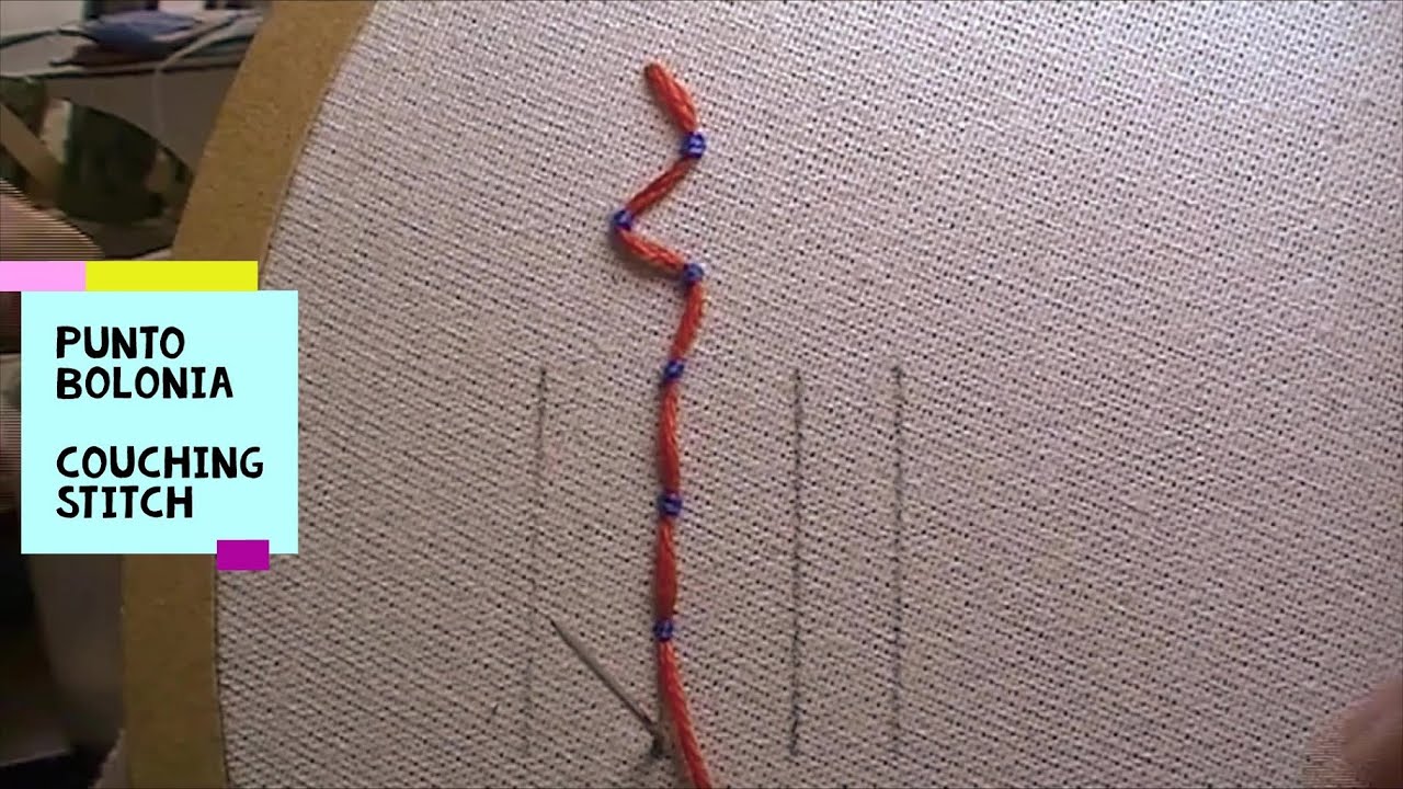 12)*PUNTO BOLONIA-COUCHING STITCH-POINT DE BOULOGNE-PONTO APANHADO*[Bordado a mano-Hand Embroidery]