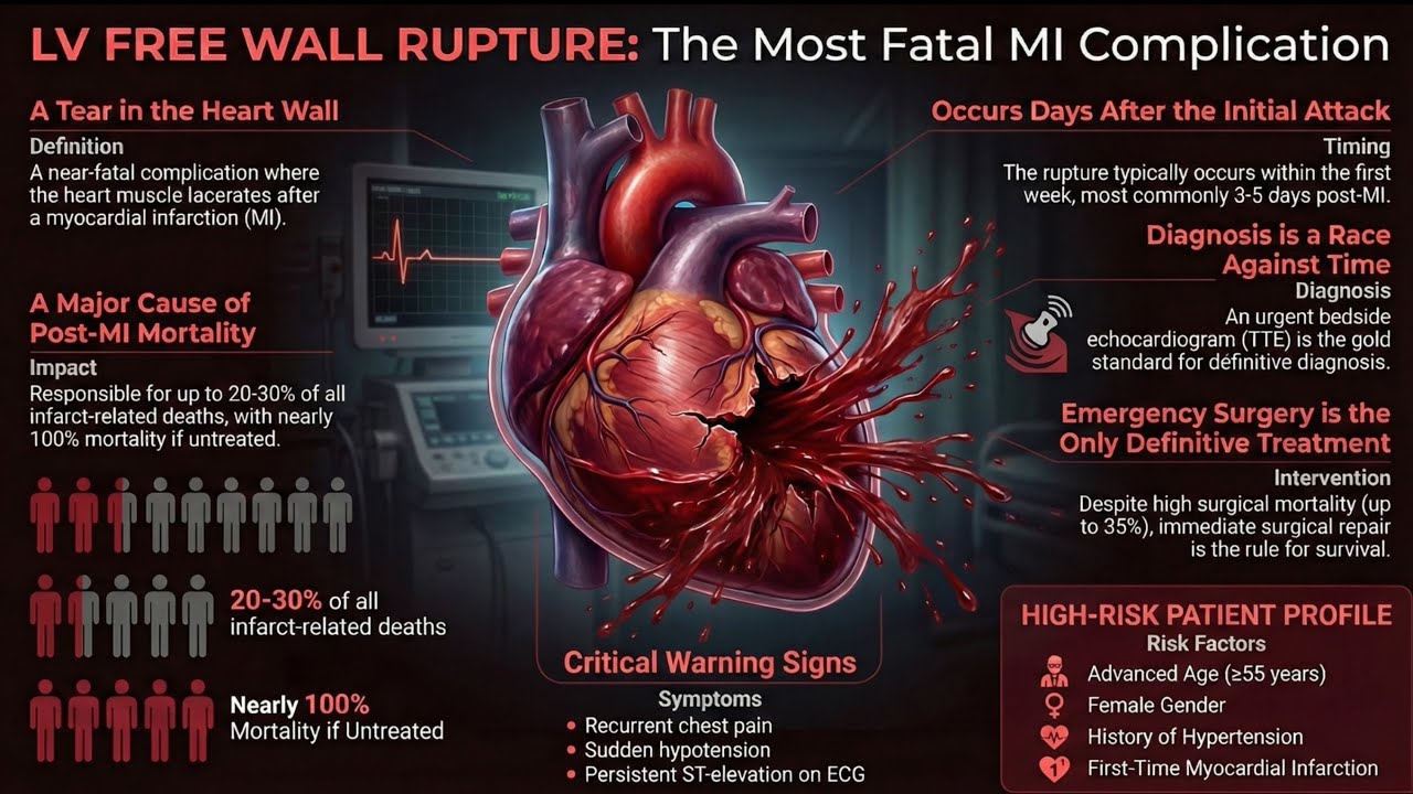 💔 Left Ventricular Free Wall Rupture (LVFWR) ❤️‍🩹