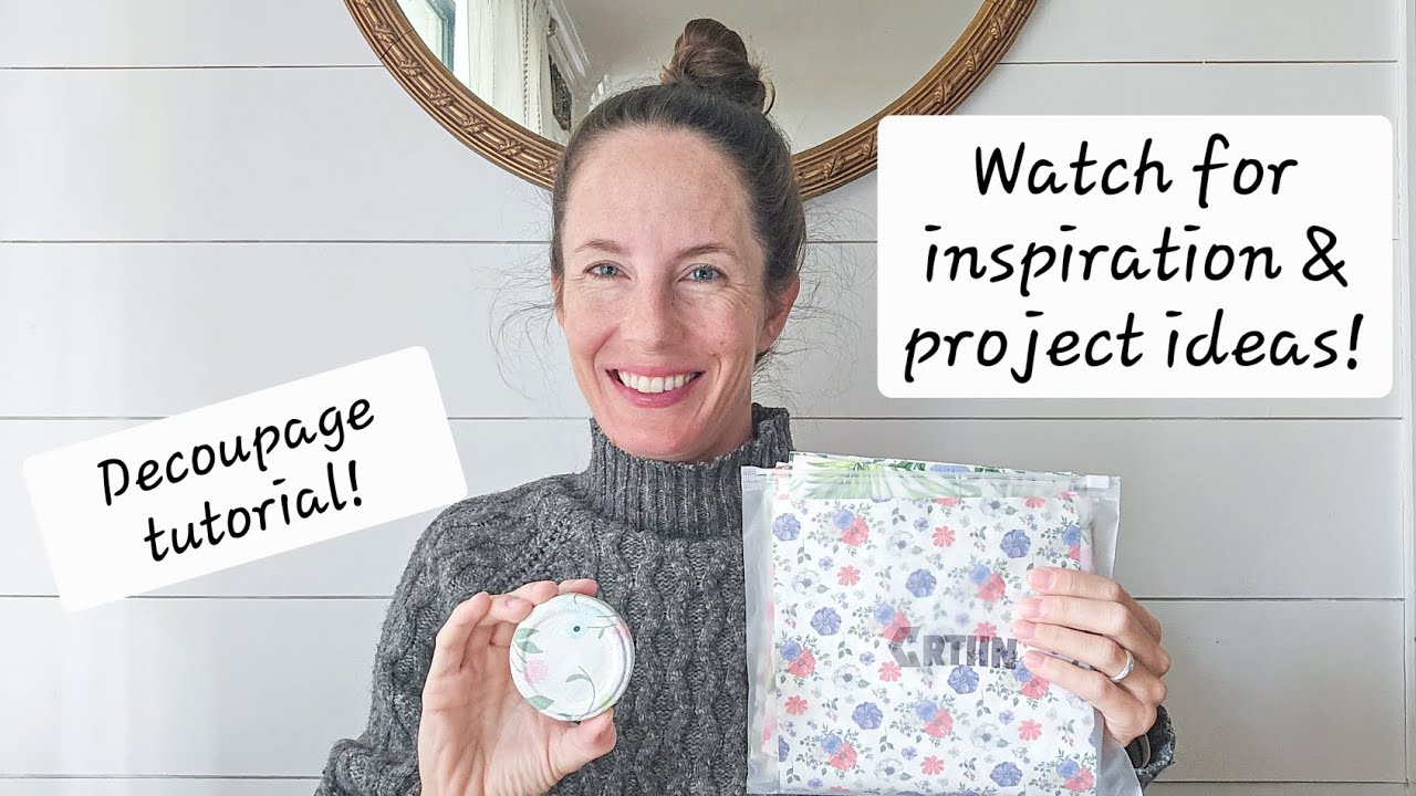 Watch me decoupage with Crtiin assorted floral napkins