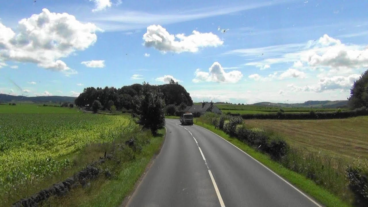 Ayr - Dumfries 246 bus ride video part 3. Thornhill - Dumfries