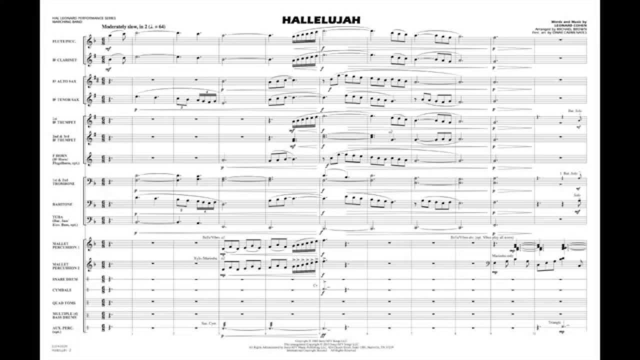 Hallelujah by Leonard Cohen/arr. Brown & Carmenates