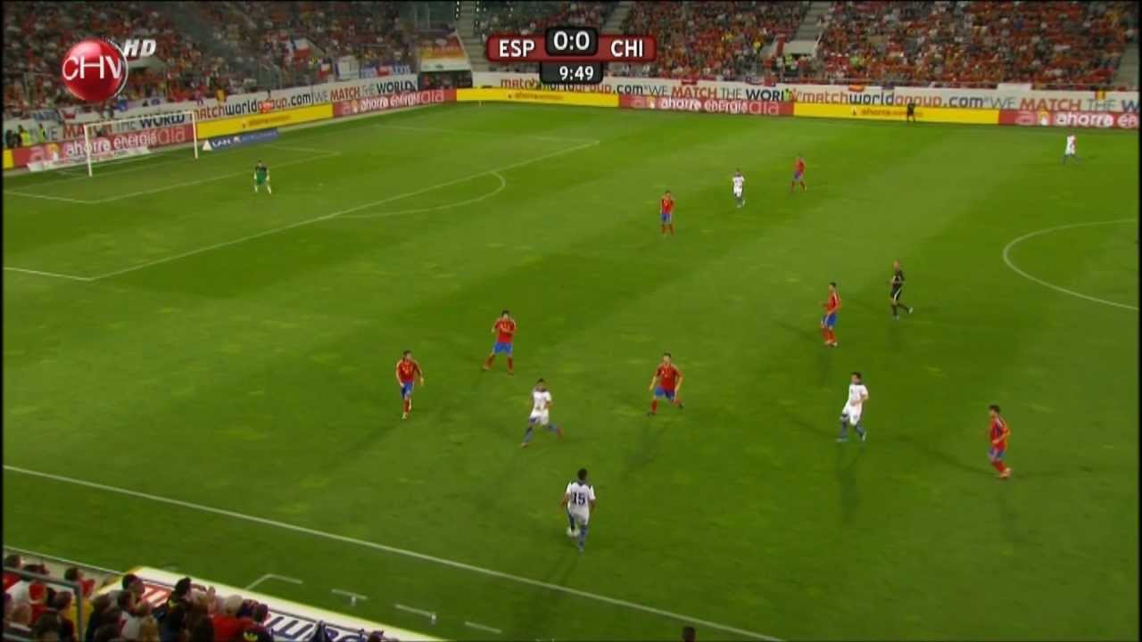 Gol huaso isla Chile 1 - espa&ntilde;a 0 HD