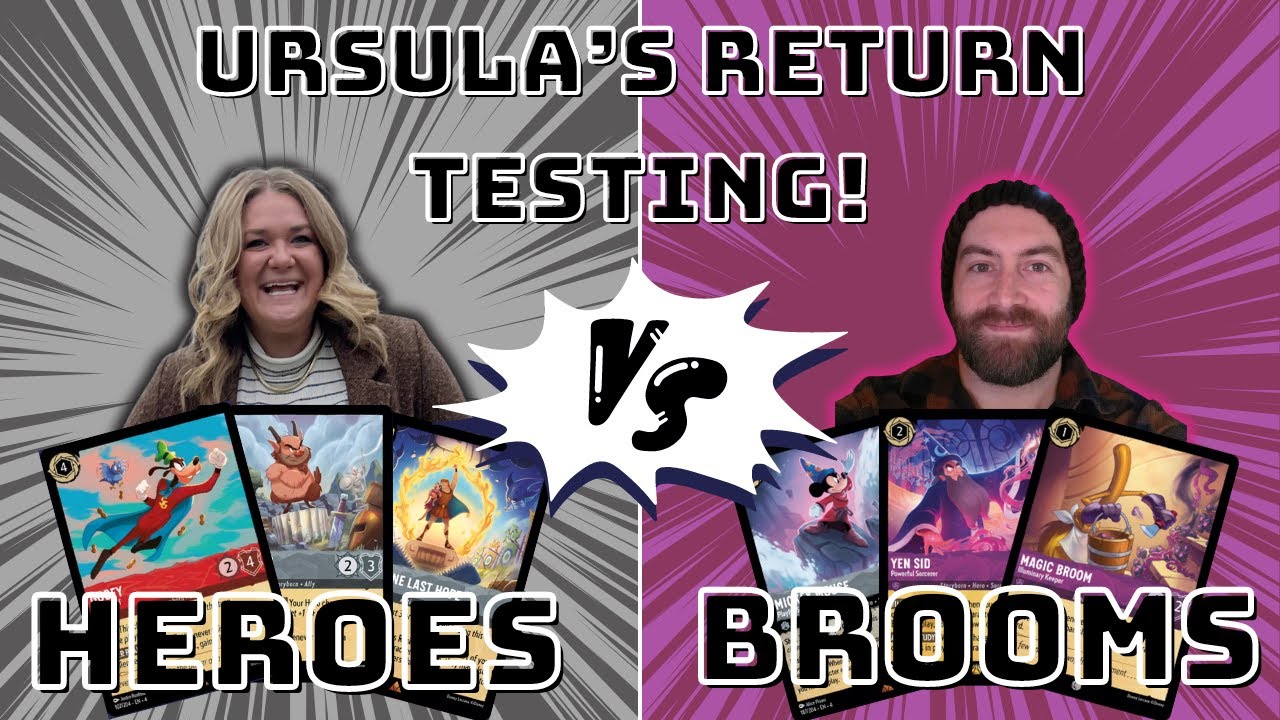 Heroes vs Brooms! | Lorcana TCG | Ursula's Return Early Testing