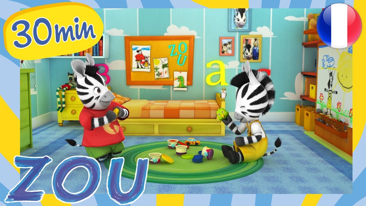 ZOU en français 🦓 Zou et la pate a modeler 🎒 Dessins animés pour Enfants