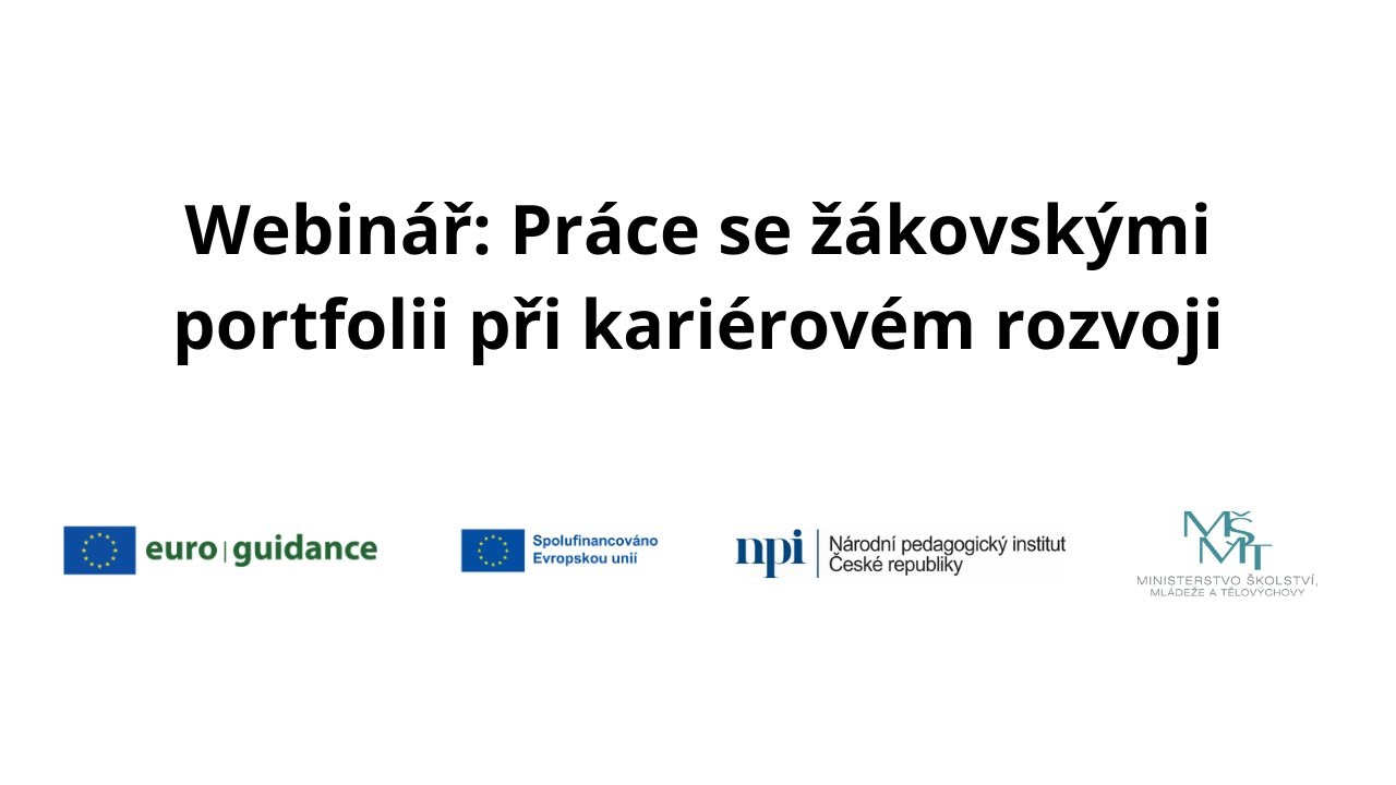 Webinář: Práce se žákovskými portfolii při kariérovém rozvoji