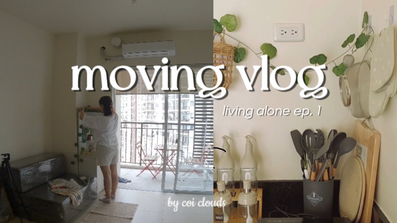 MOVING IN VLOG pt. 1 🌱 shopping, general cleaning and organizing | living alone in ph
