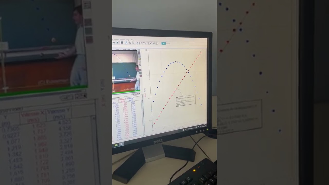 Etude  d'un fichier vidéo avec Logger pro Tp physique terminale