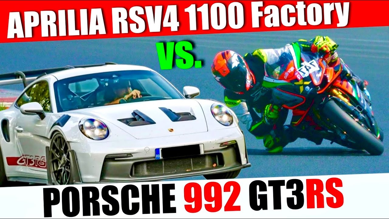 CAR vs BIKE - Nürburgring GP / Porsche 992 GT3 RS vs Aprilia RSV4 / Tim Berger ft. @Pepinozaur 