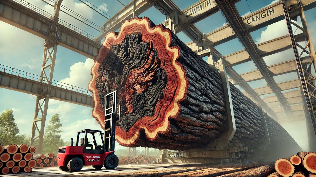 Australia&rsquo;s Giant Wood Sawmill ‼ Turning Trembesi Roots Into Masterpieces
